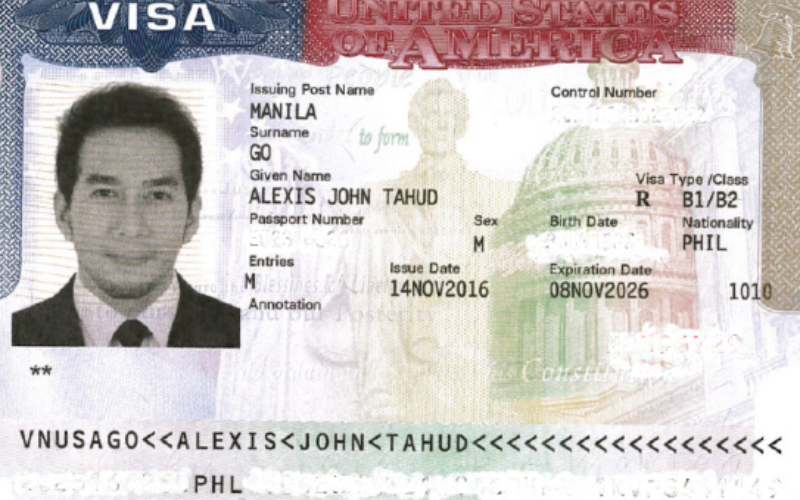 Ảnh: Visa B1/B2 Mỹ