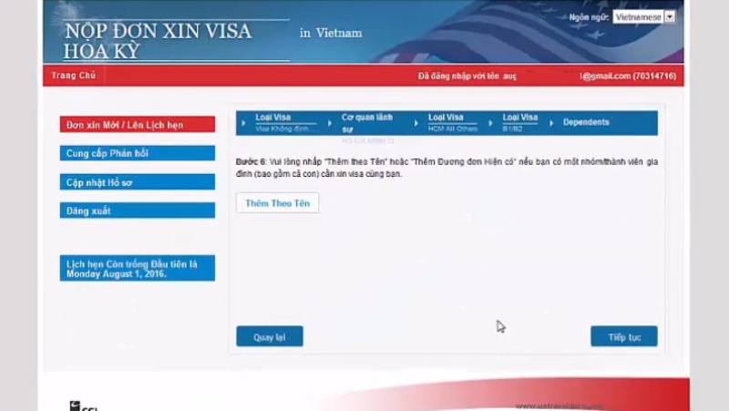 Gia hạn visa Mỹ bằng hình thức nộp online